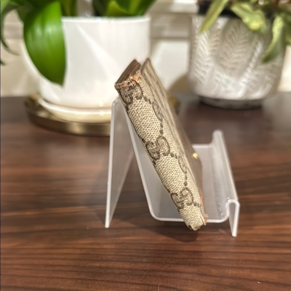 Gucci Monogram Bifold Wallet with Brown Leather Trim - Picture 11 of 13